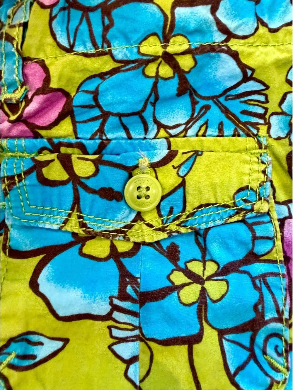 The Children’s Place Girls Size 12 Y2K Floral Cotton Shorts Tropical